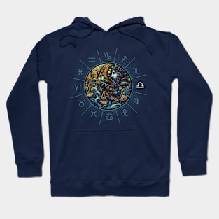 ZODIAC Libra - Astrological LIBRA - LIBRA - ZODIAC sign - Van Gogh style - 3 Hoodie